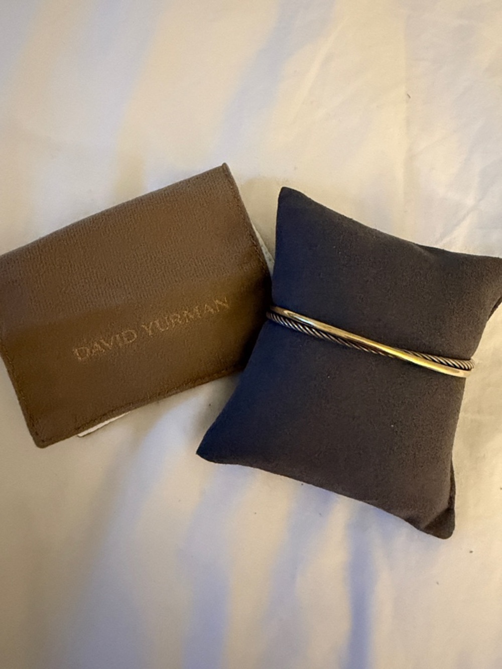 David Yurman Two-Tone Cable Bracelet in Gold and Silver